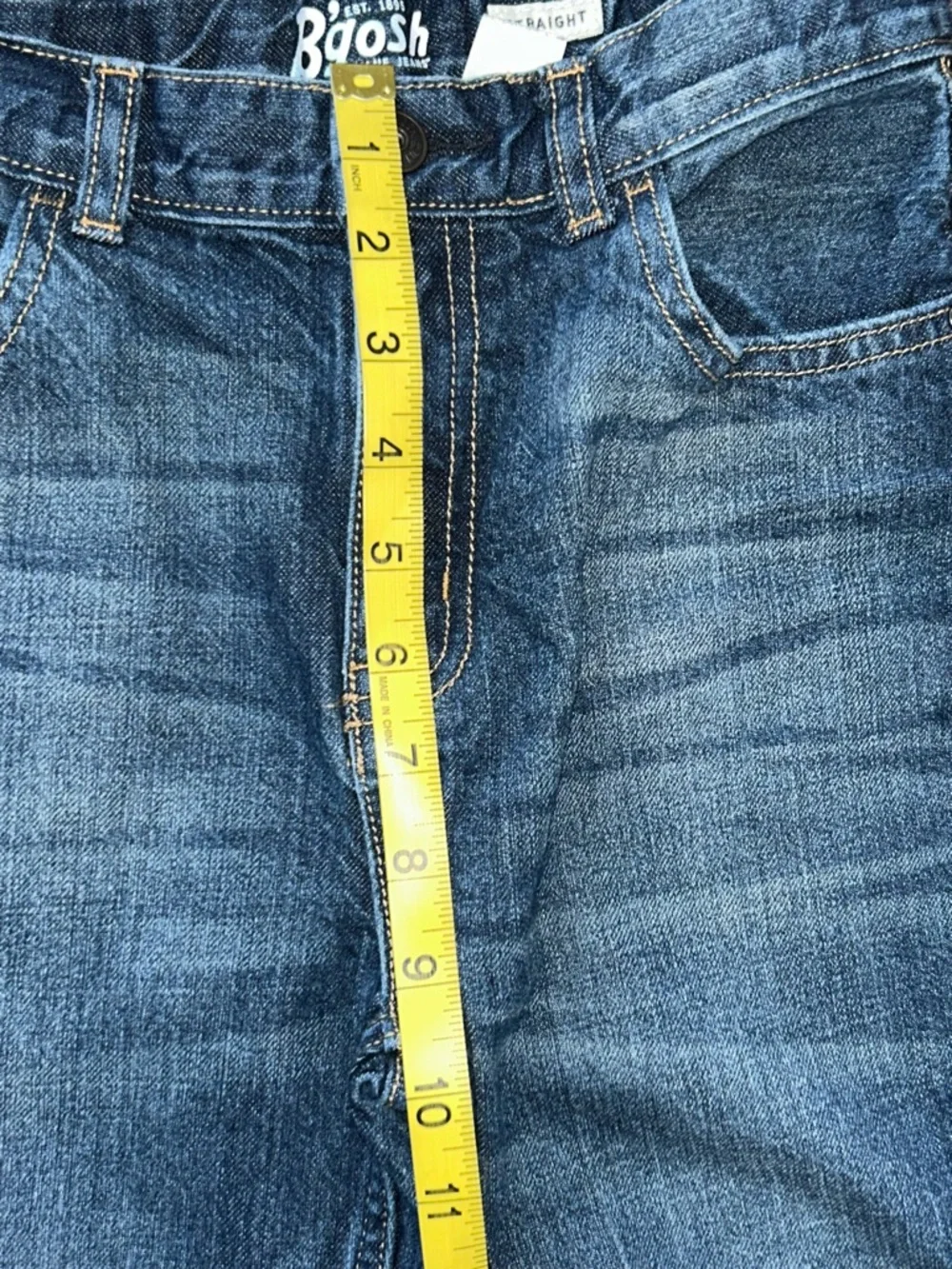 OshKosh Bgosh Jeans 10R Denim Kids Adjustable Waist Straight  25X23